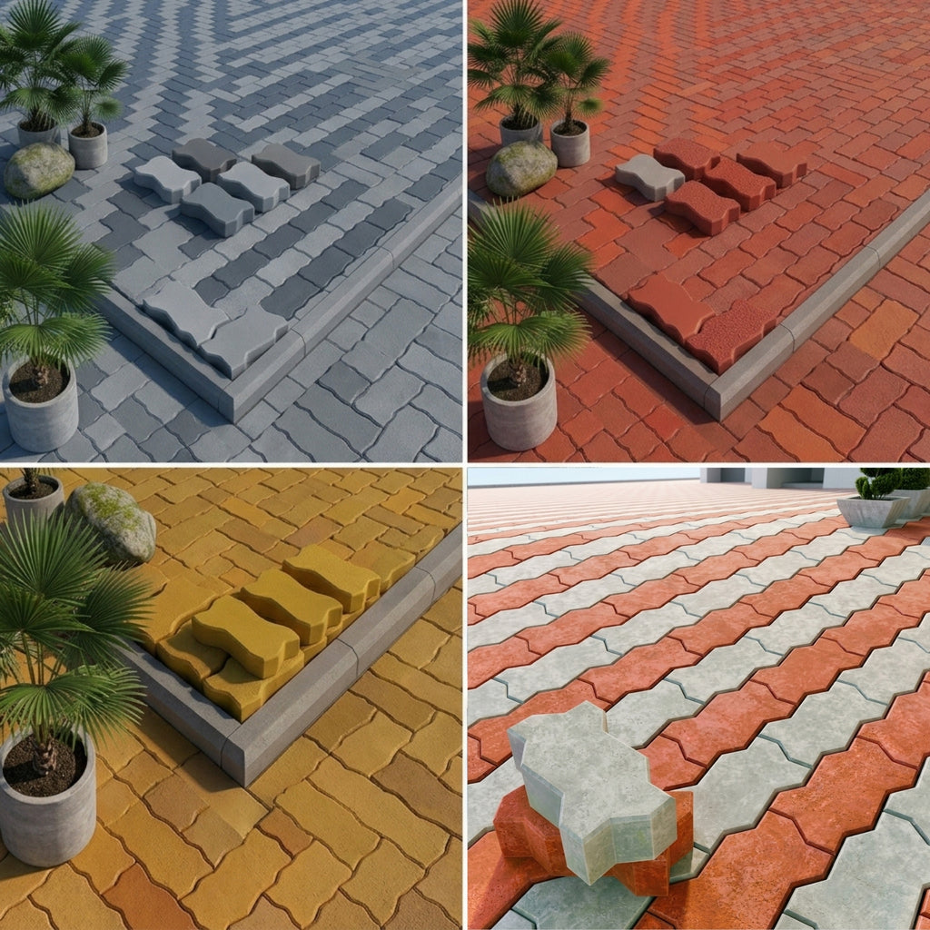 Zigzag paver installation by Star Crete in Karachi