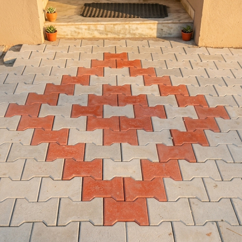 I-Shape paver blocks installed by Star Crete in Karachi