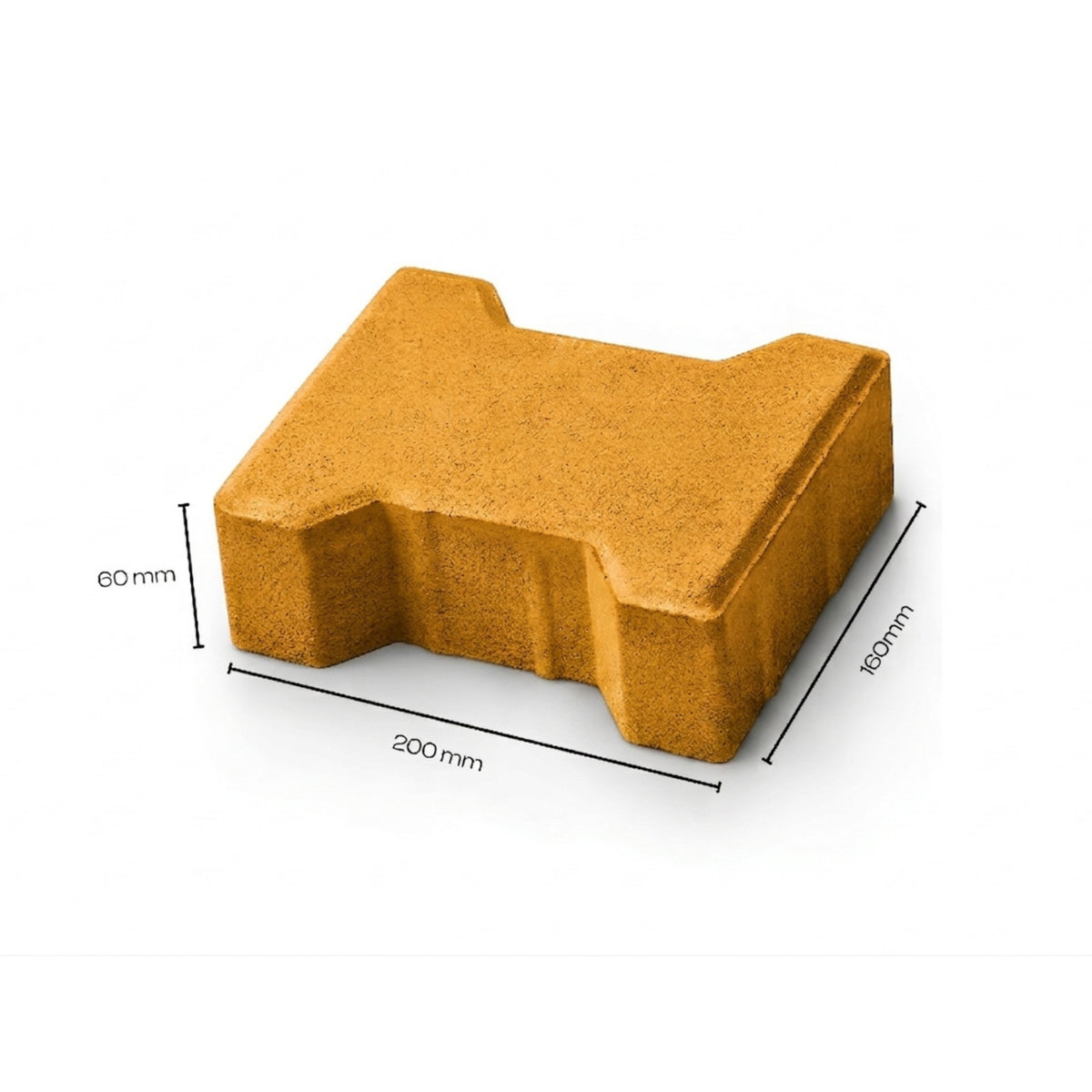 Yellow I-Shape paver block 60mm — Star Crete Karachi