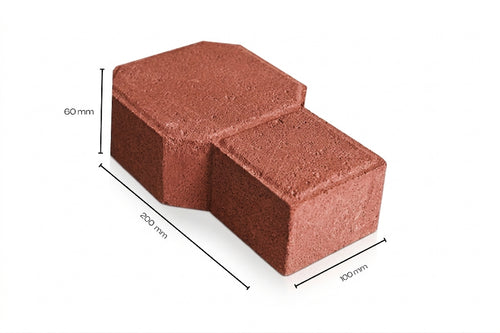 Red Quadra paver block 60mm — Star Crete Karachi