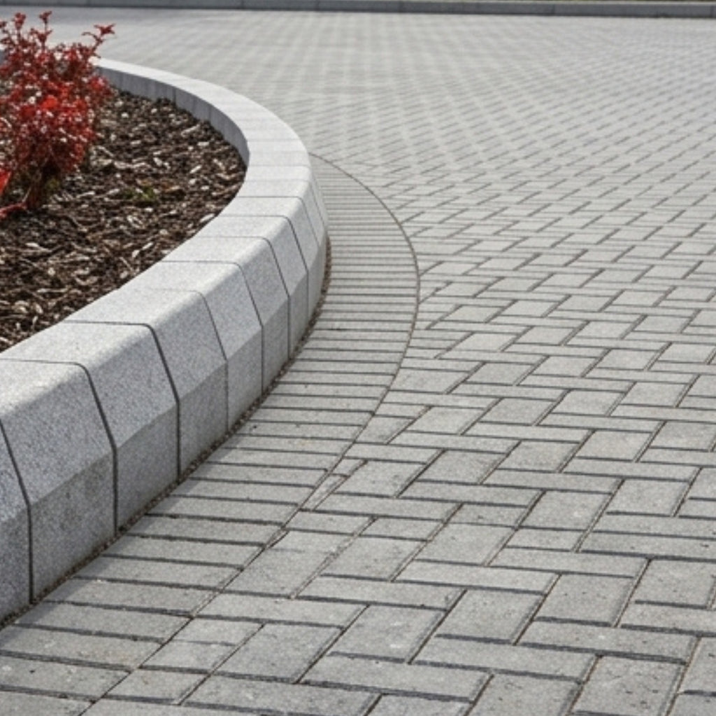 Concrete kerb stone installed by Star Crete in Karachi