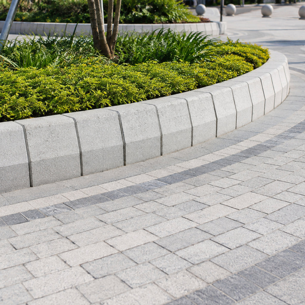 Concrete kerb stone installed by Star Crete in Karachi