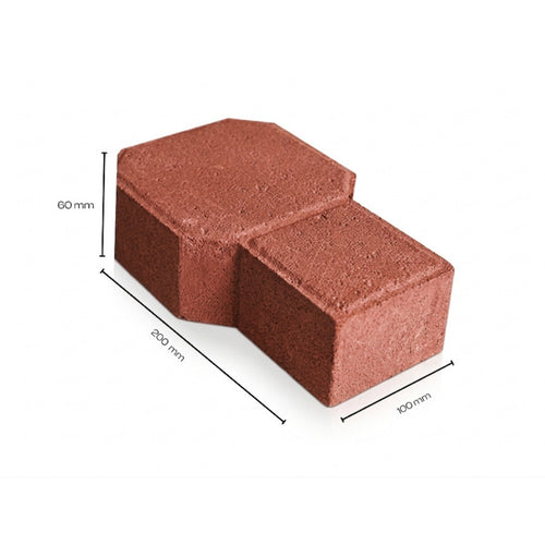 Red Quadra paver block 60mm — Star Crete Karachi